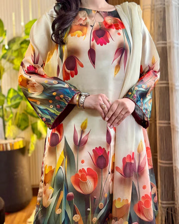 OFF-WHITE 3D MULTI FLOWER 3 (PCS) SUIT